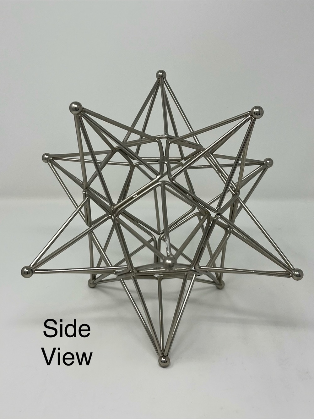 Modern Geometric Metal Sculpture Abstract Decor 9” Contemporary Table Accent